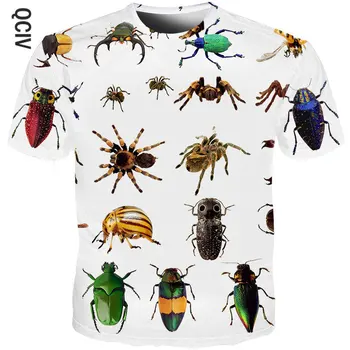 Jaunas Ielidošanas Vīriešu 3D T-krekls Topi Spider Kukaiņi Iespiesti Vīriešu/Sieviešu T krekli Vasaras Īsām Piedurknēm Top Tees Vīriešiem