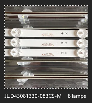 Jauns 3PCS/Komplekts LED Apgaismojums sloksnes 8lamps JL.D43081330-083CS-M LC430DUY-SHA1/F43D7000K