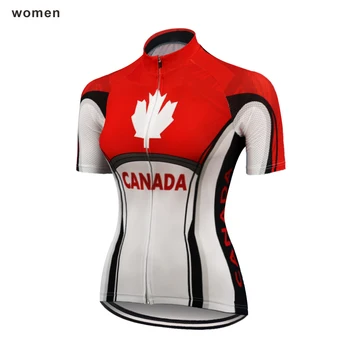 Kanāda klasisko Sieviešu velosipēdu jersey Valsts karogu, Velosipēdu Apģērbs, Ropa biciclet riteņbraukšana valkāt Elpojošs MTB Jersey BOUYGUES