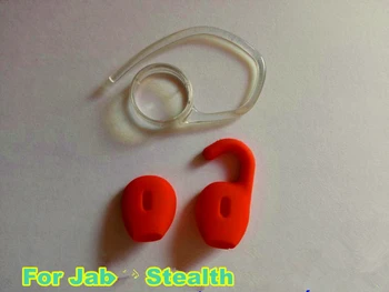 Karstā pārdošanas 2gab red silikona ausu uzgaļi pumpuri austiņu eartip ar āķi Maskēšanās bezvadu Bluetooth austiņas austiņas austiņas