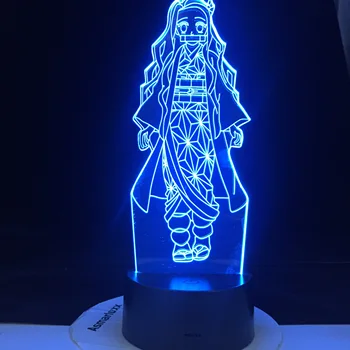 Kimetsu Nav Yaiba Nezuko Kamado Attēls 3D Led Nakts Gaismas, Guļamistaba Dekori Nightlight NEZUKO KAMADO LED ANIME LAMPAS DEMON SLAYER