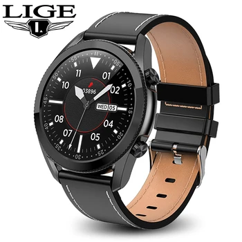 LIGE Modes Vīrieši Smart Skatīties Fitnesa Izsekošanas Asins Spiediens, Asins Skābekļa Uzraudzības IP67 Waterproof Bluetooth Zvanu Smartwatch