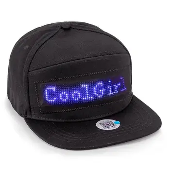 Modes Kokvilnas Bluetooth Programmējams LED ritināšanu ziņu Klp Beisbola Cepurītes Sievietēm un Vīriešiem, hip hop, street dance grupa zvejas klp