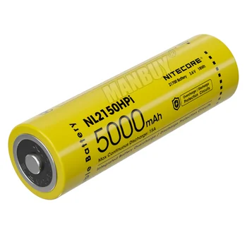 Nitecore NL2150HPi 21700 5000mAh 3.6 V i Sērijas Aizsargāta Litija Jonu (Li-ion) Pogas Augšējā Uzlādējams Akumulators 1 Gab Bezmaksas Piegāde