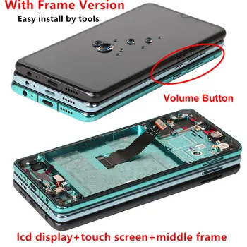 OLED Ekrāns Huawei P30 Ekrānu Pārbaudīta Lcd+Touch Ekrānam Ar pirkstu Nospiedumu Atbloķēt Huawei P30 ELE-L 29 L09 L04