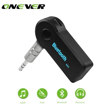 Onever Automašīnas Bezvadu Bluetooth Uztvērējs Adapteris 3,5 MM AUX Audio Stereo Mūziku Mājās Automašīnas brīvroku Bluetooth Audio Adapteri