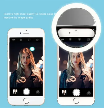 Oppselve USB Uzlādes LED Selfie Ring Light for iPhone 11 Samsung Xiaomi Papildu Selfie Gaismas Gredzenu Klipu Gaismas Telefoniem