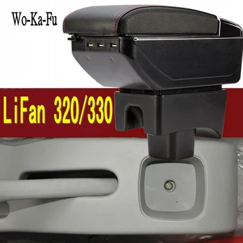 Par LiFan 320 330 elkoņbalsti lodziņā centrālās noliktavas saturu, Uzglabāšanas kārba ar kausa turētājs pelnu trauku USB interfeiss 2008. - 2013. gadam