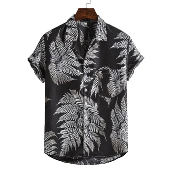 Plus lieluma Mens Havaju Krekli Smieklīgi Avokado Iespiesti nolocīt Īsām Piedurknēm Ikdienas Krekli Streetwear Pludmales Krekli Camisa 2020