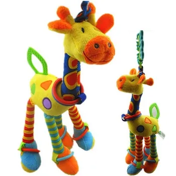 Plīša Zīdaiņu Bērnu Attīstības Mīksta Žirafe Dzīvnieku Handbells Grabulīši Rokturi, Rotaļlietas, Karstā Pārdošanas Ar Teether Bērnu Rotaļu 50% off