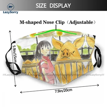Poliestera Atdzist Chihiro Anime Mutes, Sejas Maskas, Putekļu Pierādījums Ātra Piegāde Unisex Sejas Maska Ar Filtru