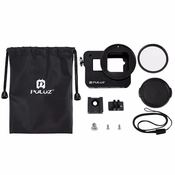PULUZ Gadījumā, Korpusa Apvalks, Par GoPro Hero 7 black CNC Aizsardzības Būrī+Apdrošināšanas Frame&52mm UV Objektīvs GoPro Hero 2018