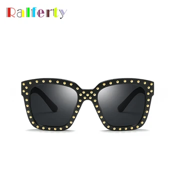 Ralferty Lielajam Saulesbrilles Sievietēm, Vīriešiem Steampunk Brilles Lielās, Melnās Saules Brilles Anti UV Kniežu Hip Hop Briļļu Oculos X1291