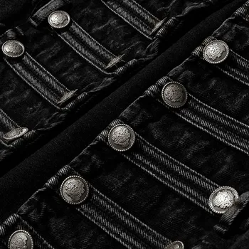 Rosetic Black Punk Džinsa Jaka Sieviešu Modes Džinsi Motociklu Žaketes Vintage Īss Mētelis Rudens, Ziemas 2020 Streetwear Outwear