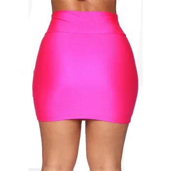 Sievietes Iedomātā Seksīgi Mini Svārki Karstā Vasaras Bodycon Augsta Vidukļa Stretchy Slim Ietin Svārki Clubwear Gadījuma Zīmuli, Īsiem mini krekls