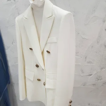 Sieviešu uzvalks jaka rudens korejiešu versiju, self-audzēšanu divrindu ilgi iedaļā mazajiem uzvalks modes sieviešu jaka