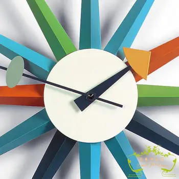 SUNBURST kontinentālās modes radošo dekorēšana dzīvojamā istaba pulksteni, dizaineris Saules pulkstenis