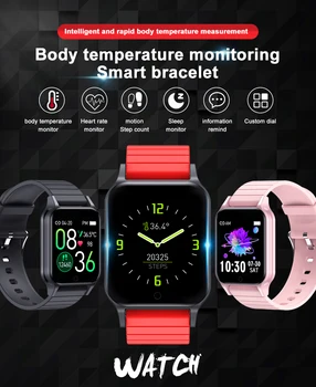 T96 Smart Skatīties android Temperatūra smartwach sirdsdarbība reloj inteligente asinsspiediens relógio Asins Skābekļa Smartwatch часы