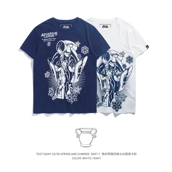 TEE7 Vīriešiem zēns t krekls Anime Saint Seiya Ūdensvīrs T-krekli Augstas Kvalitātes Modes 3D iespiests t-krekli streetwear vasaras topi