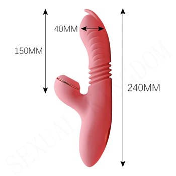 Teleskopiskie Apkures Klitora Vibrators Sūcējs Maksts Massager G-spot Stimulators Silikona Dildo Sieviešu Masturbator Pieaugušo Seksa Rotaļlietas