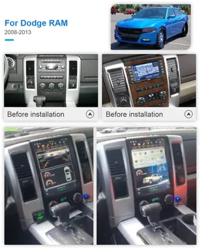 Tesla Ekrāna 2008 2009 2010 2011 2012 2013-2019 Dodge RAM 1500 2500 Android Player, GPS Vienība, Auto Audio Stereo Radio Diktofons