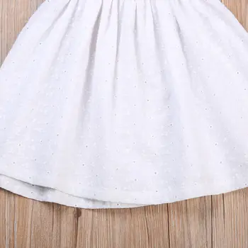 Toddler Bērniem, Baby Pie Pleca tunika kleita balta, vasarā bērniem meitene kleitas Gadījuma Puse kāzu chidlren meitenes sundress