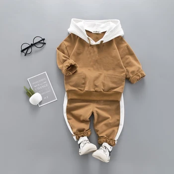 Toddler Puika Kapuci Ikdienas Apģērbu Komplekts Krekls Ar Garām Piedurknēm Rudens Zēniem, Bērniem, Apģērbs, Tracksuit Uzvalki, Bērnu Drēbes