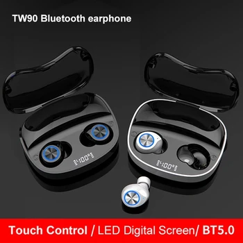 TW90 TWS Bezvadu Austiņas Bluetooth Austiņas LED Digitālo Displeju Sporta Earbuds Par Huawei Iphone Xiaomi Oppo Biznesa Austiņas