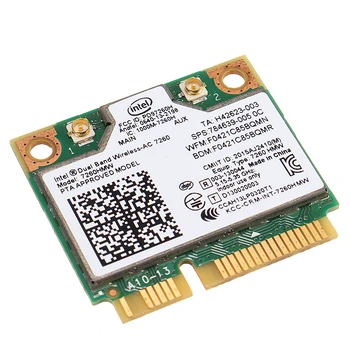 Tīkla Karte Intel 7260HMW AC Mini Bezvadu PCI-E Tīkla Karte divjoslu WiFi 876Mbps
