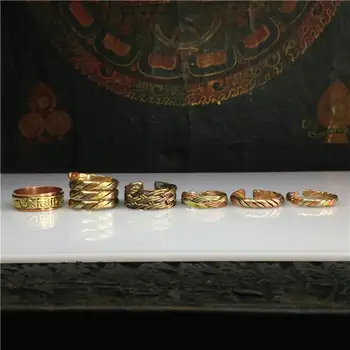 Vairumtirdzniecības 10CPS Tibetas Gredzeni Rozes Vara Ietin Zīda Atvērt Gredzenu Labāko piedāvājumu R006