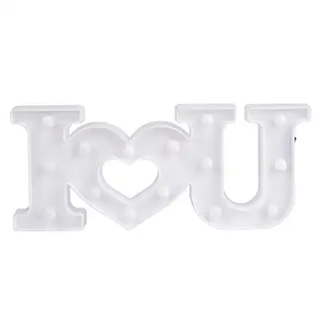 Valentīna Diena Klāt Partijas Apdare 3D Mīlestību Sirdī LED Vēstuli, Lampas, Iekštelpu Dekoratīvās 41*4*17CM Skaidrs Akciju Pārdošanas