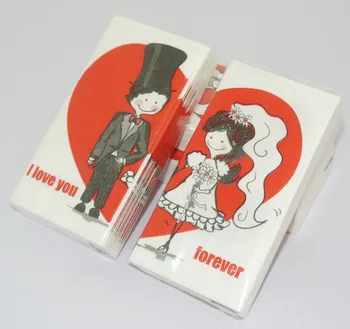 Vintage audu salvetes papīra decoup iespiests sarkanā sirds līgava, līgavainis mīlestību kādreiz lakatiņu kāzu serviette puse jubilejas