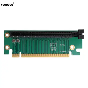 VODOOL PCI-E, PCI Express 16X 90 Grādu Adapteris Stāvvadu Karte 2u gadījumā atbalsta leņķis Datora korpusa Šasijas PC Converter Paplašināšanas Karti Sastāvdaļas