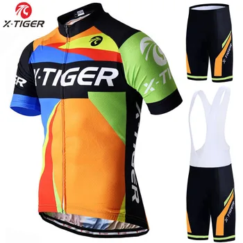 X-Tiger Pro Velosipēdu Džersija Komplekts Vasaras Kalnu Velosipēds Apģērbu Pro Velosipēdu Velosipēdu Jersey Sporta Tērps Maillot Ropa Ciclismo