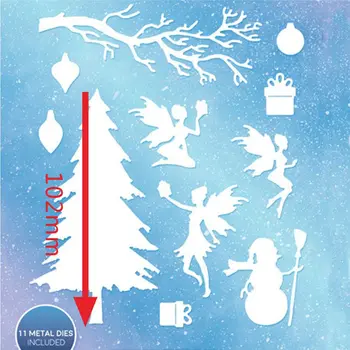 Ziemas Cypress Miris Filiāle Elf Sniegavīrs Metāla Griešanas Mirst Scrapbooking un Karšu Pieņemšanas Jaunas 2019. gadā mirst izcirtņi