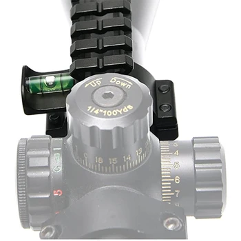 Šautene Jomu Burbulis Līmeni 30mm 1in(25.4 mm) Riflescope Caurule ar 20mm Mount Picatinny Rail Adapteris Anti-Aprunāt Izmantot Fotografēšanai