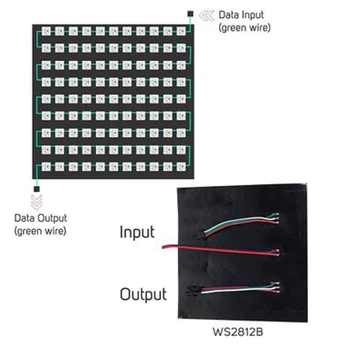 1 gab./daudz DC5V 16x16 Pikseļi WS2812B LED Digitālo Elastīgu Individuāli adresējama Panelis gaismas