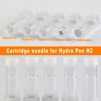 10pcs/daudz Adatu Kārtridži Hydra Pildspalvu H2 adatas 12Pins Nano-AP Nano-HS Microneedle hialuronskābe Sākotnējā Hydrapen