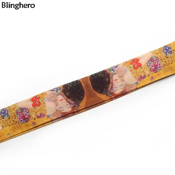 10pcs/daudz Blinghero Gustava Klimta Gleznu Siksniņa Siksnu Atslēgas Atdzist Tālrunis Kakla Siksna ID Žetons Turētājs Karājas Virve Dāvanas BH0409