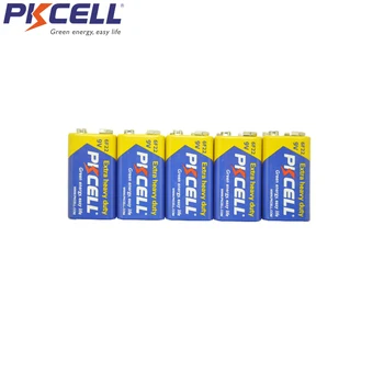 16Pcs PKCELL 9V 6F22 Elektronisko termometru Primārās Baterija 6LR61 Super Heavy Duty Batteria vienreiz izmantojamas Baterijas