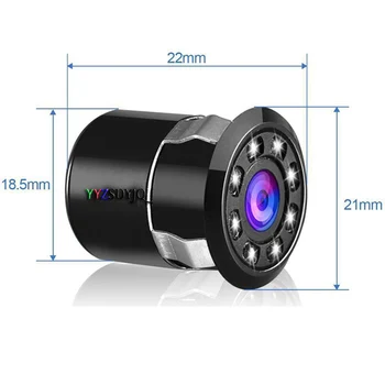 18,5 mm LED/IS Nakts Vīzijas Automašīnu Atpakaļskata Kameras Platleņķa HD Krāsu Attēlu Ūdensizturīgs Universālo Rezerves Reverss Autostāvvieta Kamera