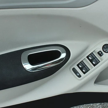2016 ABS Chrome Citroen Elysee C-Elysee Automašīnu durvju rokturu Maiņa rāmja vāks melns, uzlīmes car styling piederumi