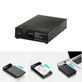 2020 Jaunu HDD Enclosure USB3.0 līdz SATA3.0 Dual ātrgaitas 2.5