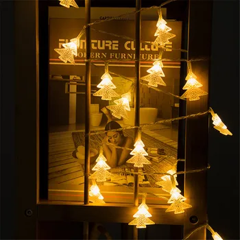 3/4.5/6/7/10m LED Gaismas Stīgu Bateriju Darbināms Lampas Festivāls Puse Vainags Āra Terases Kāzu Ziemassvētku Eglīte Apdare