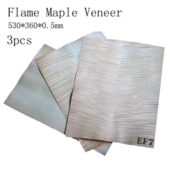 3 gabali, Flame Maple Elektriskā Ģitāra, Finieris, Ģitāra Ķermeņa Finiera Ģitāra Daļas, Augstas Kvalitātes Ģitāra materiāliem 500*360*0.5