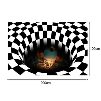 3D Vortex Ilūziju, Paklāju Virpuļot Drukāt Optiskā Ilūzija Jomās, Paklāju Paklāju Grīdas Pamatni, neslīdoša Doormat Paklāji Sākuma Halloween Dekoru