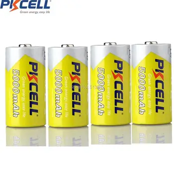 4gab*PKCELL C Izmēra 5000mAh 1.2 V Ni-MH C Uzlādējams Akumulators superior AM-2 LR14 MN1400 E93 R14P C akumulatora bateriju