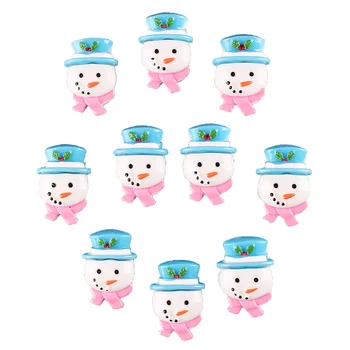 50gab Cute Ziemassvētku sniegavīrs Sveķu Scrapbooking Matu Loku Centrs Amatniecības Embellishment Flatback Piekariņi Cabachons