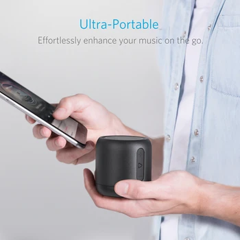 Anker Soundcore mini, Super-Portatīvā Bluetooth Skaļrunis ar 15 Stundu Ilgums, 66 Pēdu Bluetooth Diapazons, Pastiprinātu Basu Mikrofons