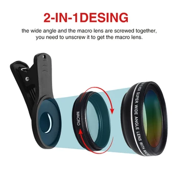 APEXEL Tālrunis Lens kit 0.45 x Super Platleņķa & 12.5 x Super Makro Objektīvs, HD Kameras Lentes iPhone 6S 7 Xiaomi vairāk mobilo tālruņu